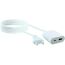 Weißer USB-Ladeadapter mit Kabel und Eurostecker