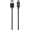 Schwarzes Sync- und Ladekabel, USB-C auf USB-A