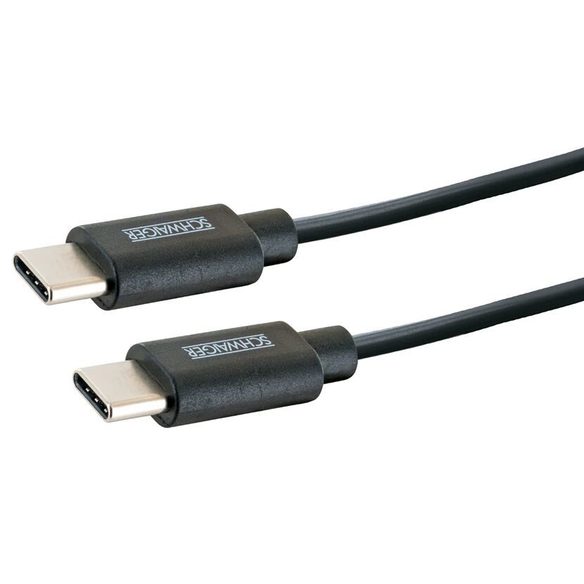 Zwei schwarze USB-C Kabel von SCHWAIGER