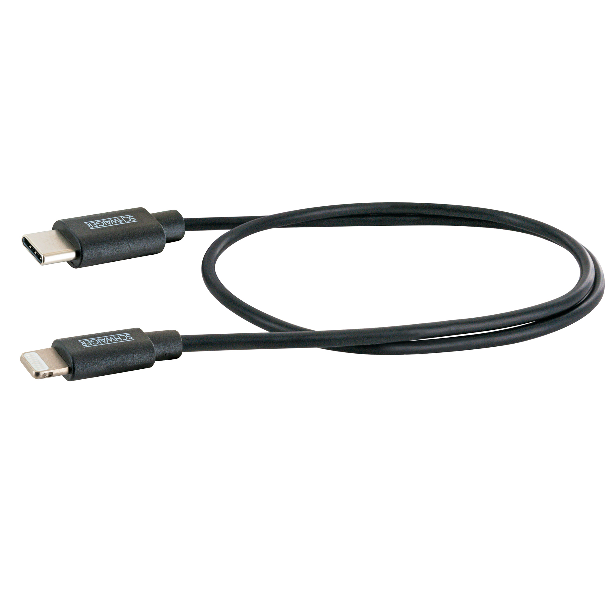 Sync- und Ladekabel Apple® Lightning auf USB-C schwarz 0,5 m + product picture
