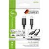 Schwarzes USB-C auf Lightning Ladekabel