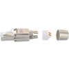 Einzelteile eines Netzwerksteckers CAT 7.1 / CAT 6A
