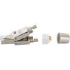 Einzelteile eines Netzwerksteckers CAT 7.1 / CAT 6A
