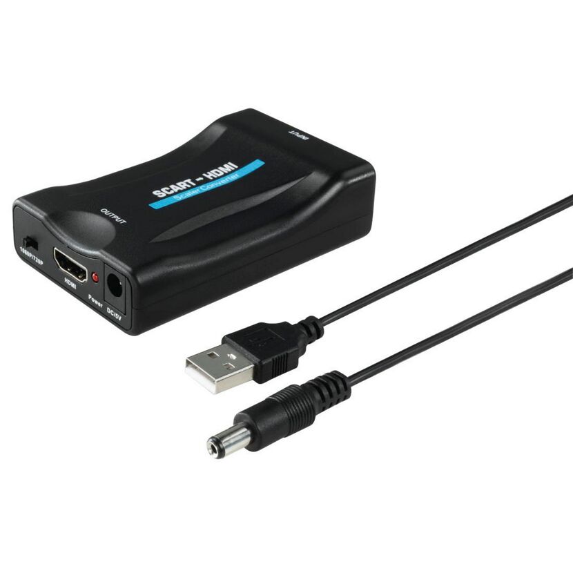 Scart zu HDMI Konverter mit Kabeln