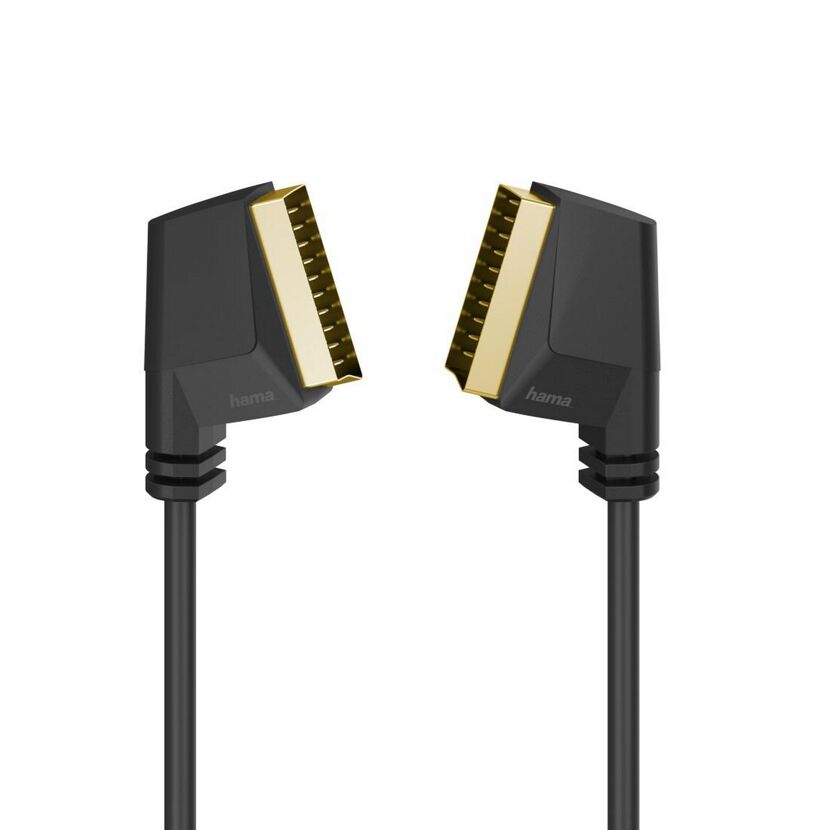 Zwei Hama Scart-Kabel, schwarz mit vergoldeten Anschlüssen