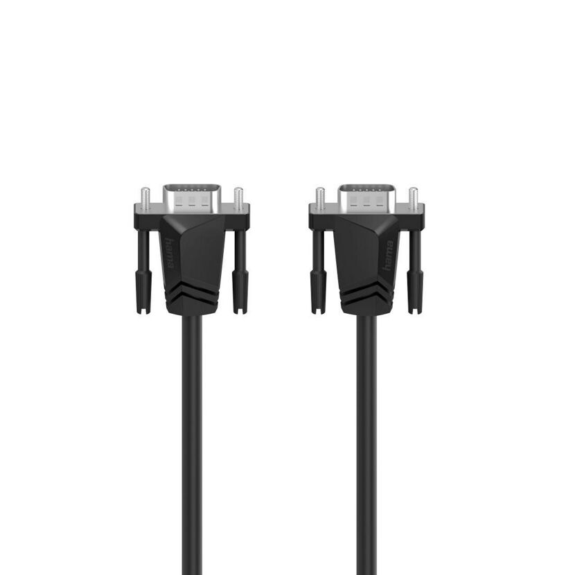 Zwei schwarze VGA-Kabel von Hama