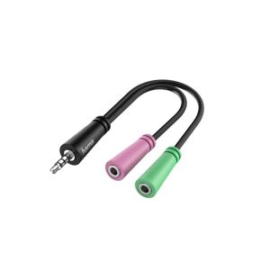 Audio-Adapter 4-polig 3,5 mm Klinkenstecker mit 2 x 3-polige 3,5 mm Klinkenkupplung
