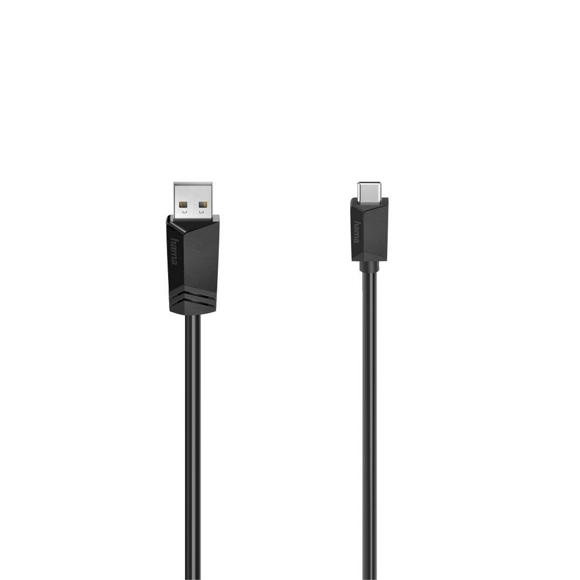 USB-C-Datenkabel mit USB-A-Stecker, USB 2.0 schwarz 1,50 m + product picture