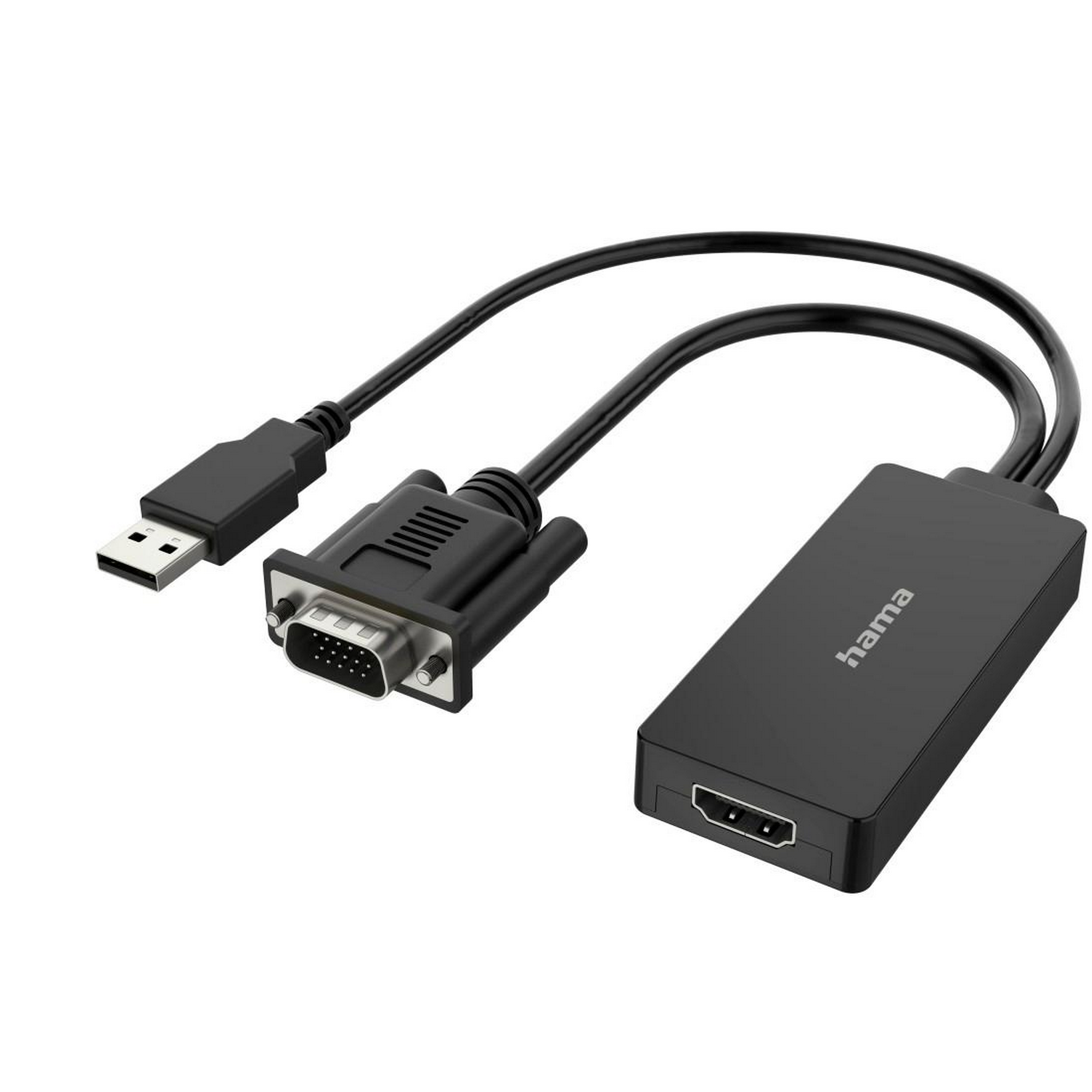 Video-Adapter VGA+USB-A-Stecker mit HDMI-Buchse, Full-HD 1080p + product picture