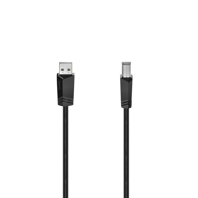 Schwarzes USB 2.0 Kabel von Hama