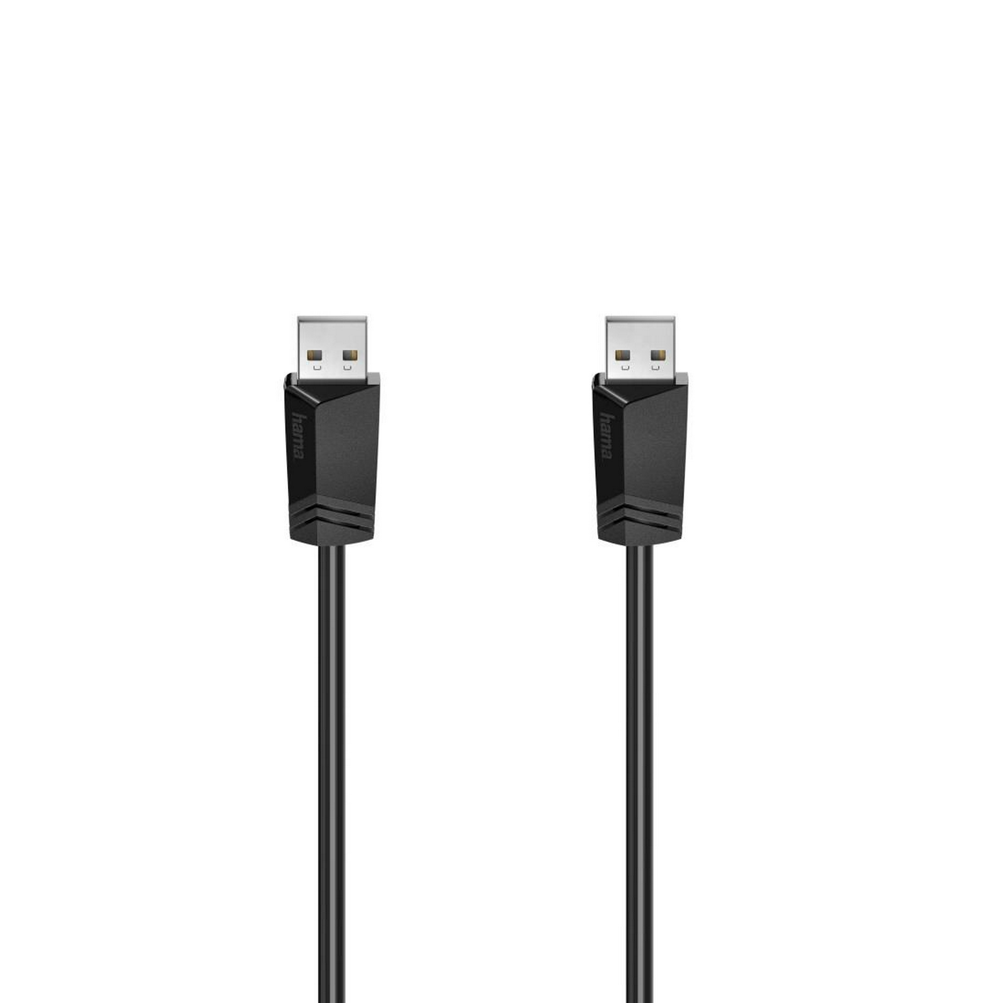 USB-A-Datenkabel mit USB-A-Stecker, USB 2.0 schwarz 1,50 m + product picture