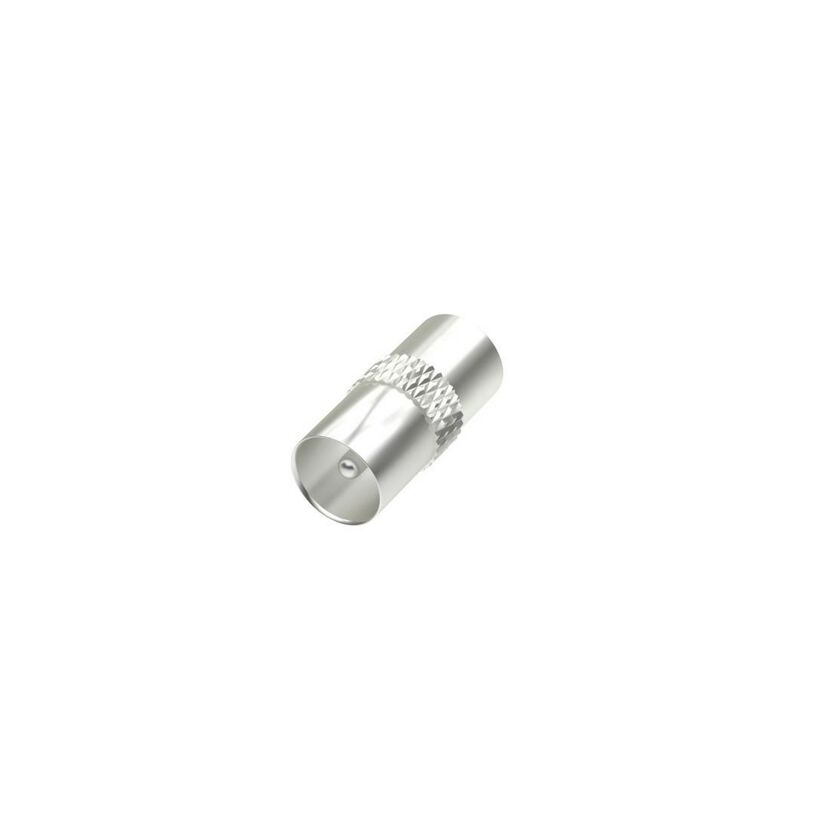 Metallischer Koax Adapter mit zwei Steckern
