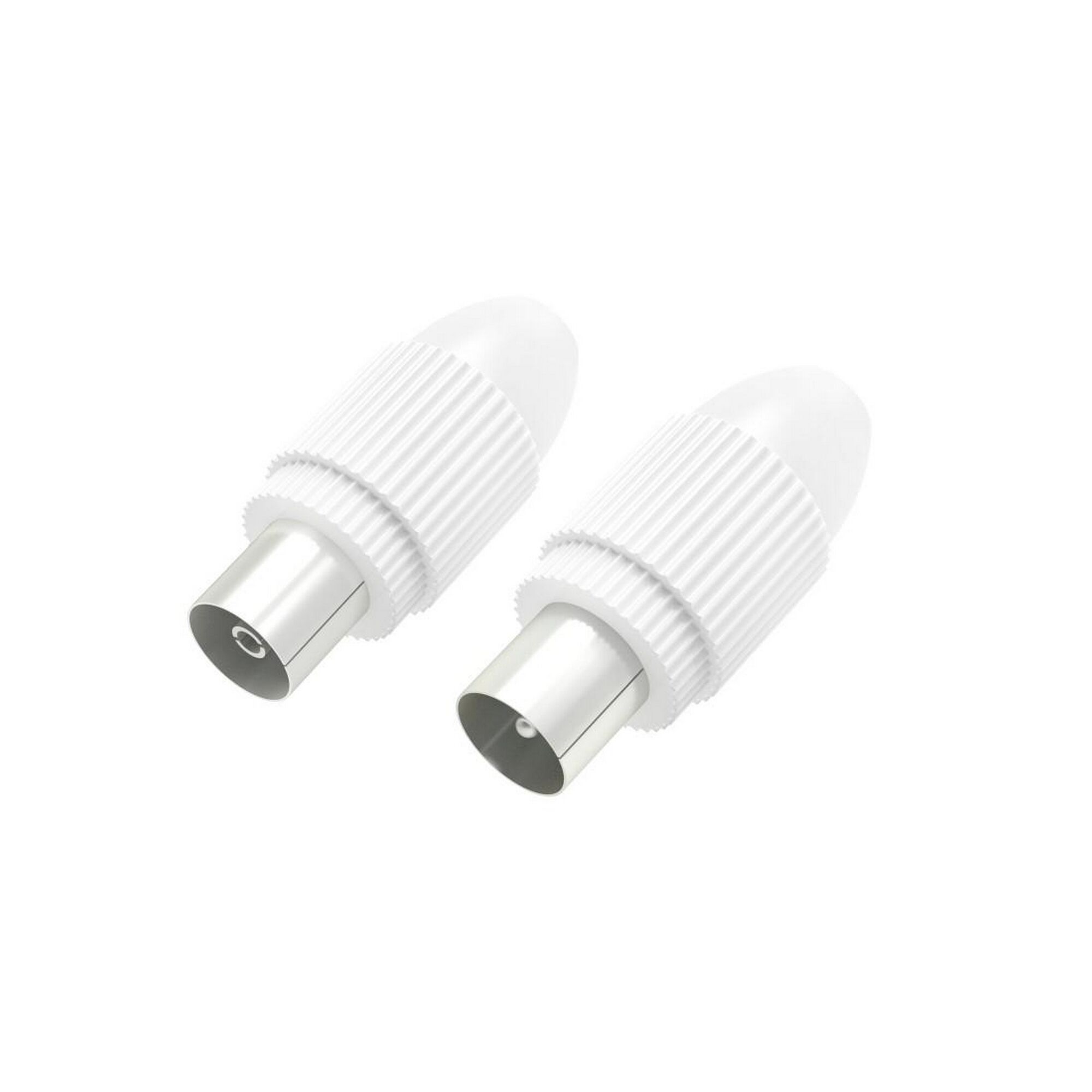 Zwei Koax Stecker-Kupklemmbar