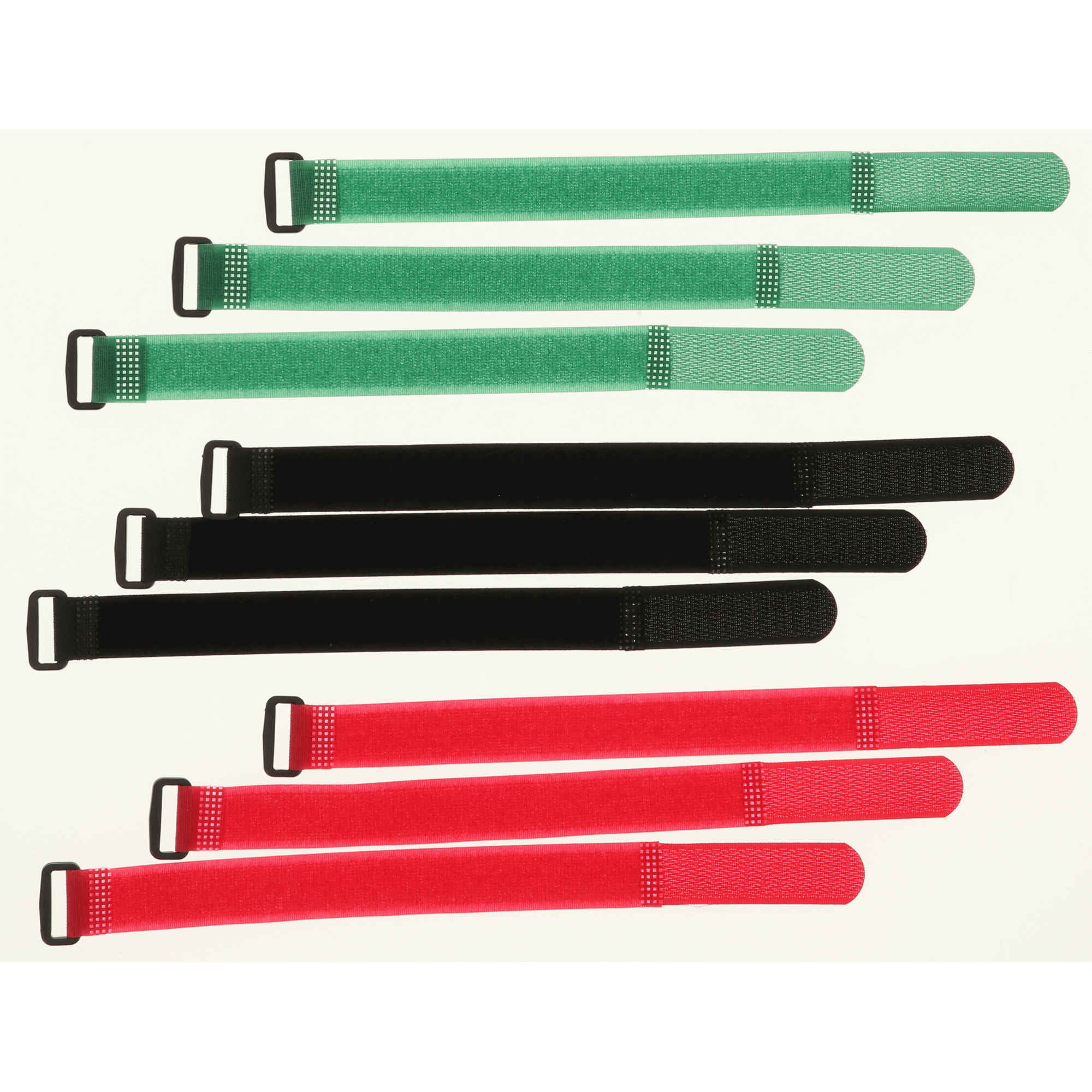 Klettkabelbinder mehrfarbig mit Schnalle 20 x 250 mm, 9 Stück + product picture