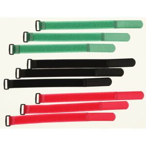 Klettkabelbinder mehrfarbig mit Schnalle 20 x 250 mm, 9 Stück