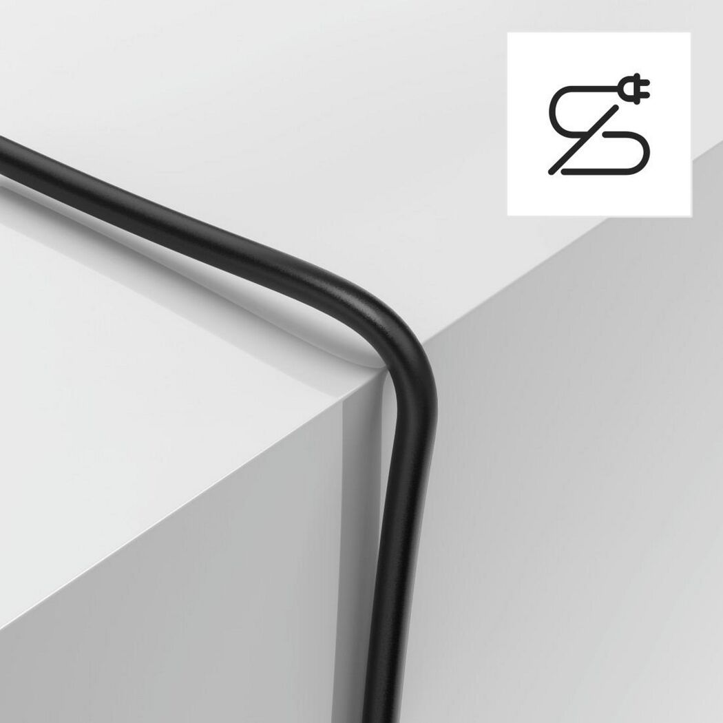 Schwarzes Netzwerkkabel CAT 8