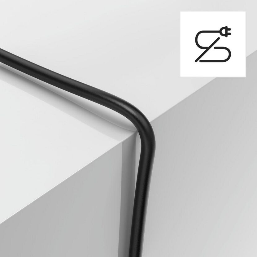 Schwarzes Netzwerkkabel CAT 8