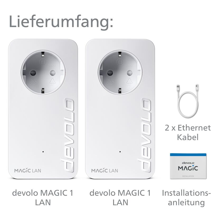 devolo MAGIC 1 LAN Adapter, Kabel, Anleitung