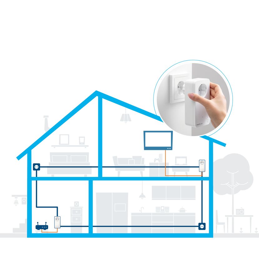devolo Magic LAN im Haus verteilt für besseren WLAN-Empfang