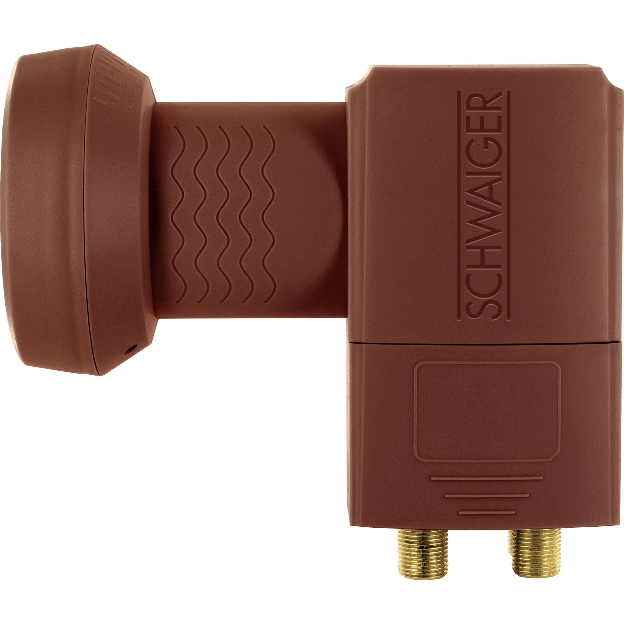 Quad-LNB von SCHWAIGER in Ziegelrot