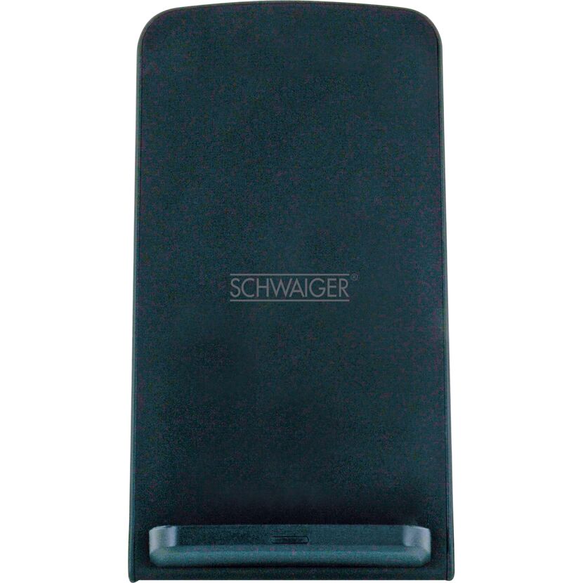 Schwarzer QI Wireless Ladeständer von SCHWAIGER