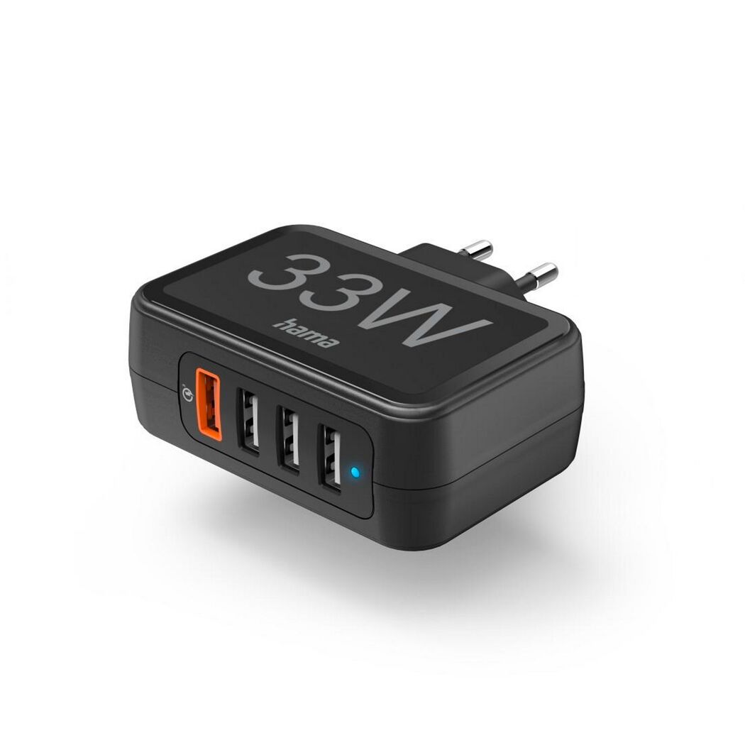 Hama USB-Ladestation mit vier Ports, 33 W