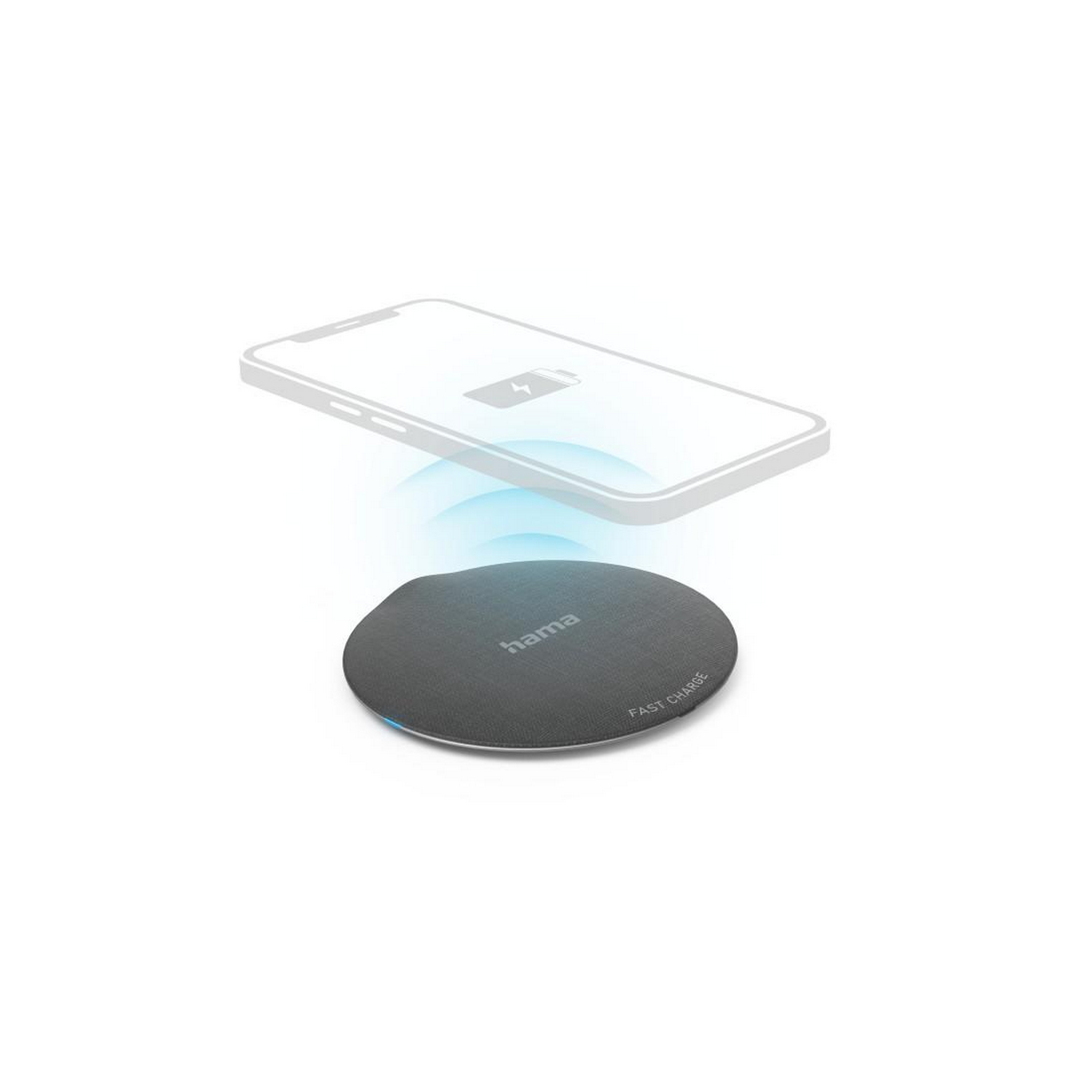 Wireless Charger 'QI-FC10 Metal' schwarz 10 W kabelloses Smartphone-Ladepad + product picture