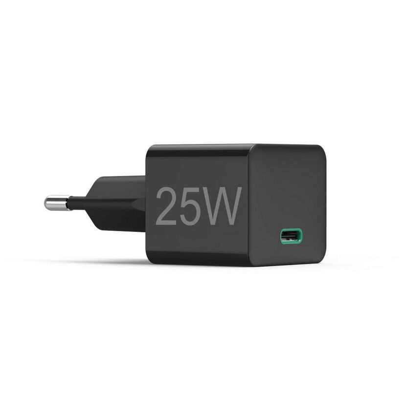 Schwarzes USB-C Ladegerät 25W