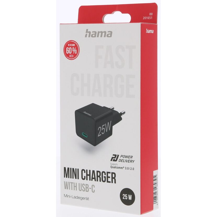Hama Mini-Ladegerät mit USB-C, 25 W