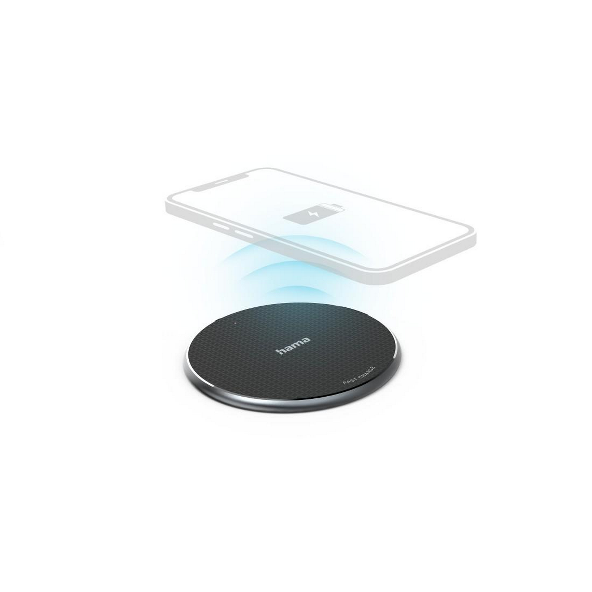 Wireless Charger 'QI-FC10' schwarz 10 W kabelloses Smartphone-Ladepad + product picture