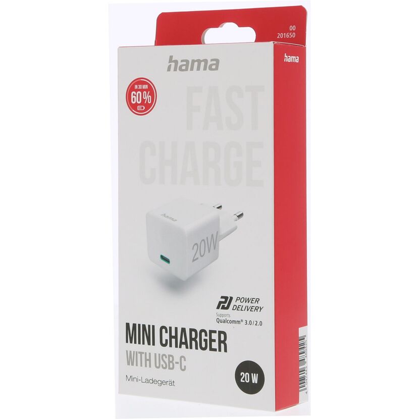 Hama Mini-Ladegerät 20 W mit USB-C