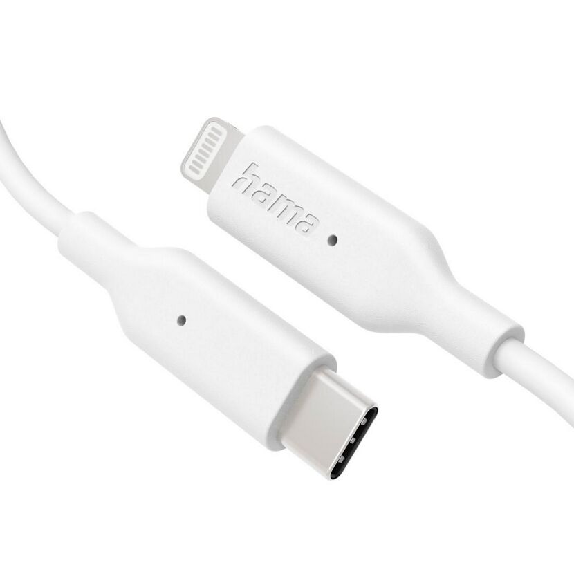 USB-C auf Lightning Ladekabel von Hama in Weiß