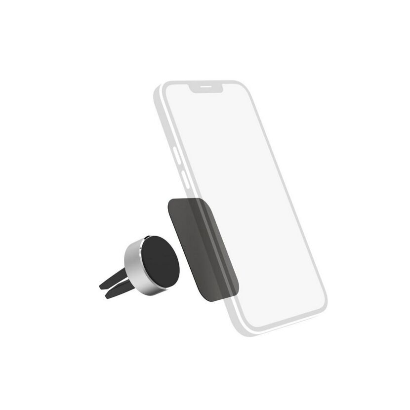 Smartphone an Lüftungsgitter-Halterung befestigt