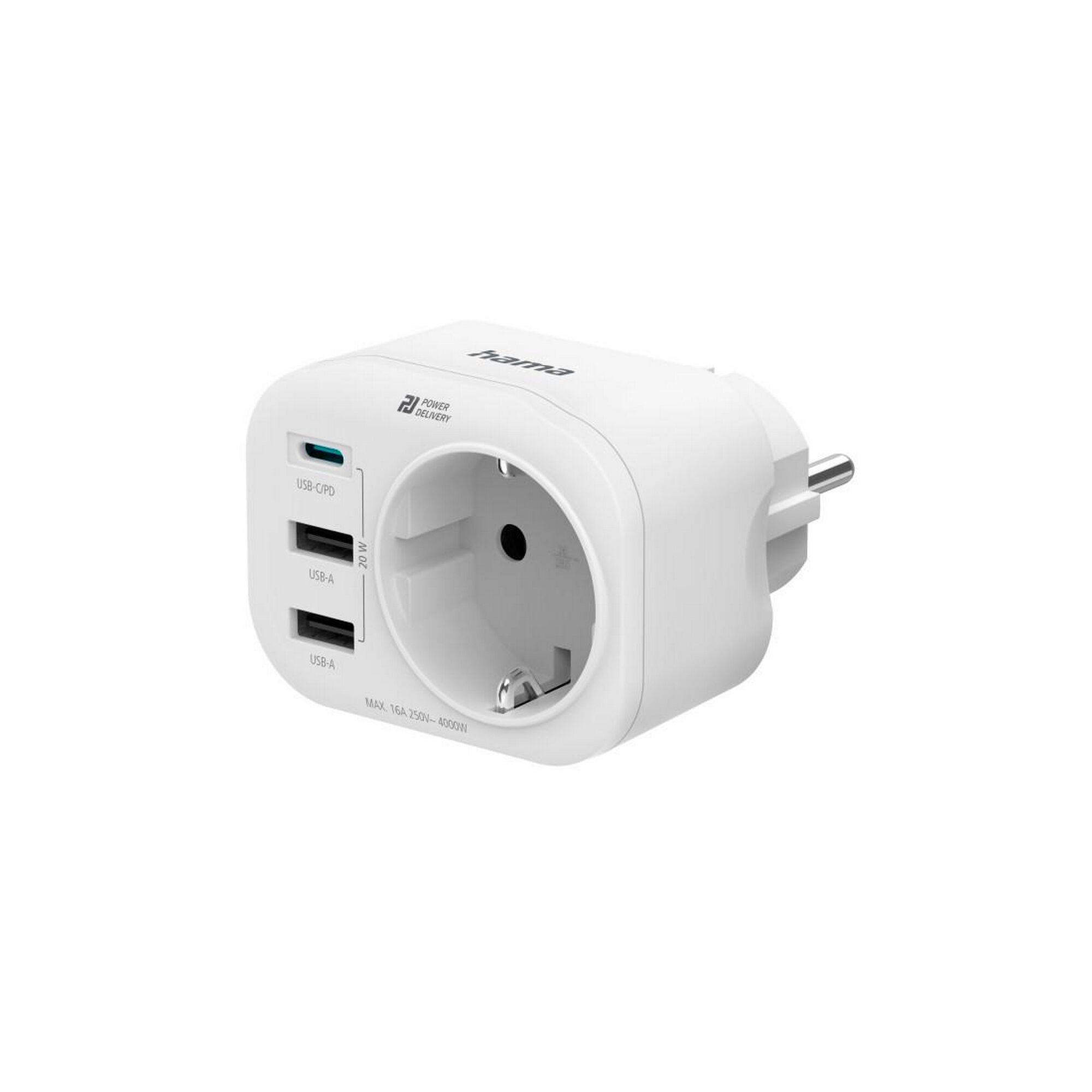 Hama Steckdosenadapter 4-fach, 20W