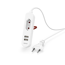 Verkleinertes Bild von USB-Netzteil weiß Eurobuchse, 2 USB-A 1,9 m Kabel