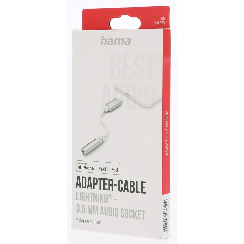 Hama Adapterkabel Lightning auf 3,5 mm Klinke