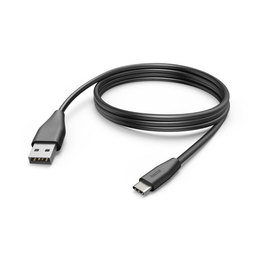 Ladekabel schwarz USB-C mit USB-A 3 m