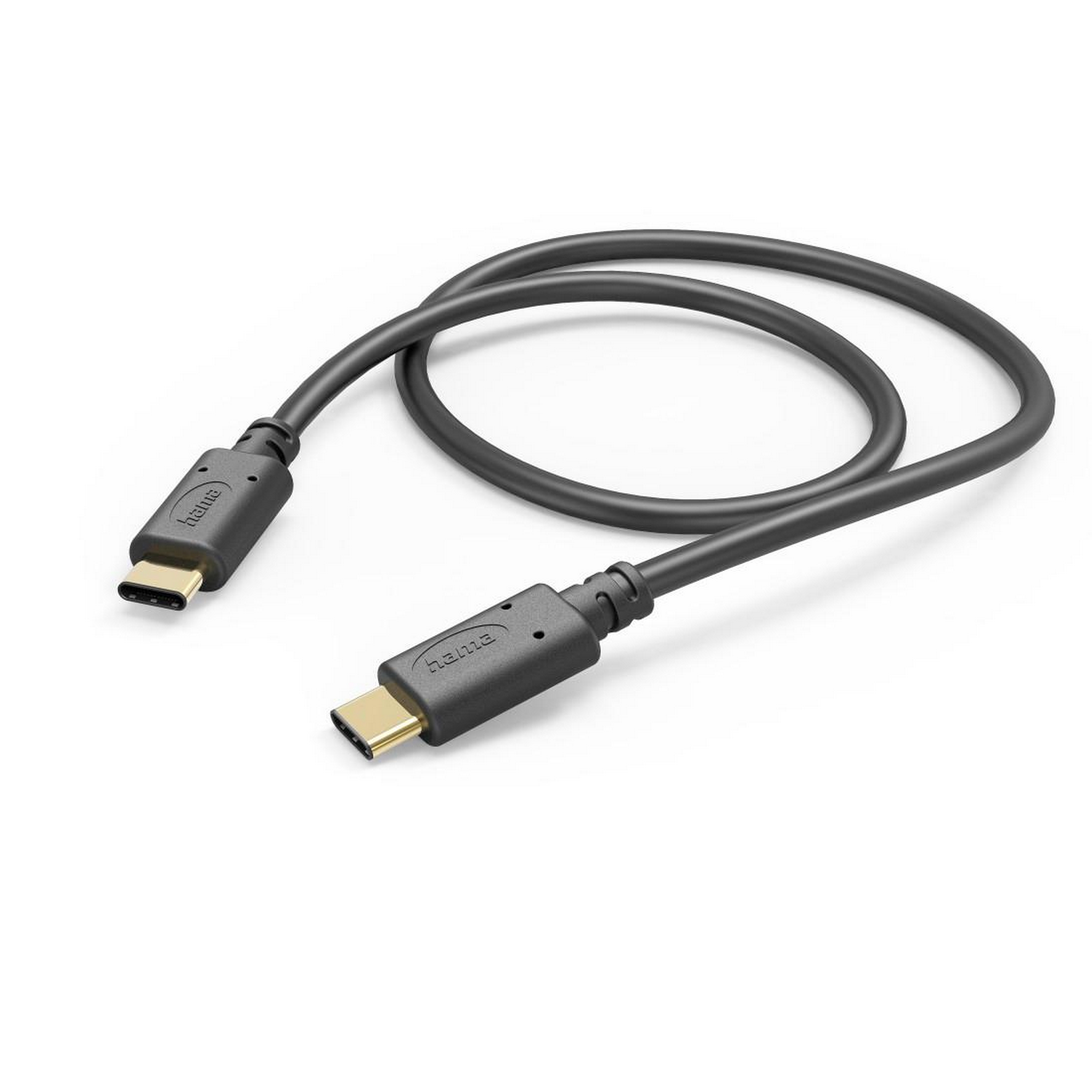 Ladekabel schwarz USB-C mit USB-C 1,5 m + product picture