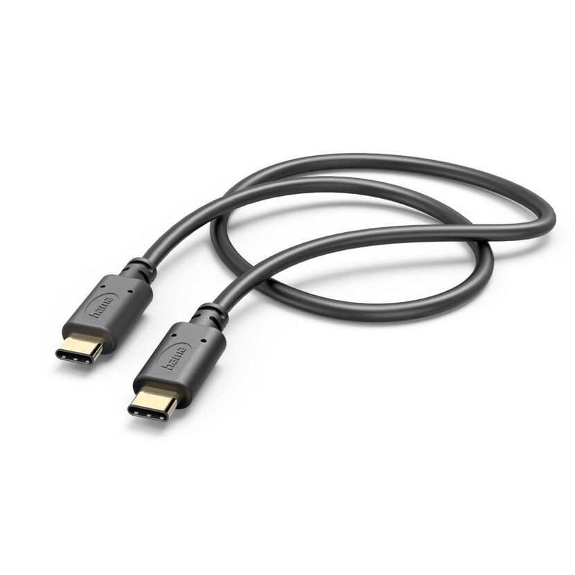 Schwarzes Ladekabel USB-C auf USB-C