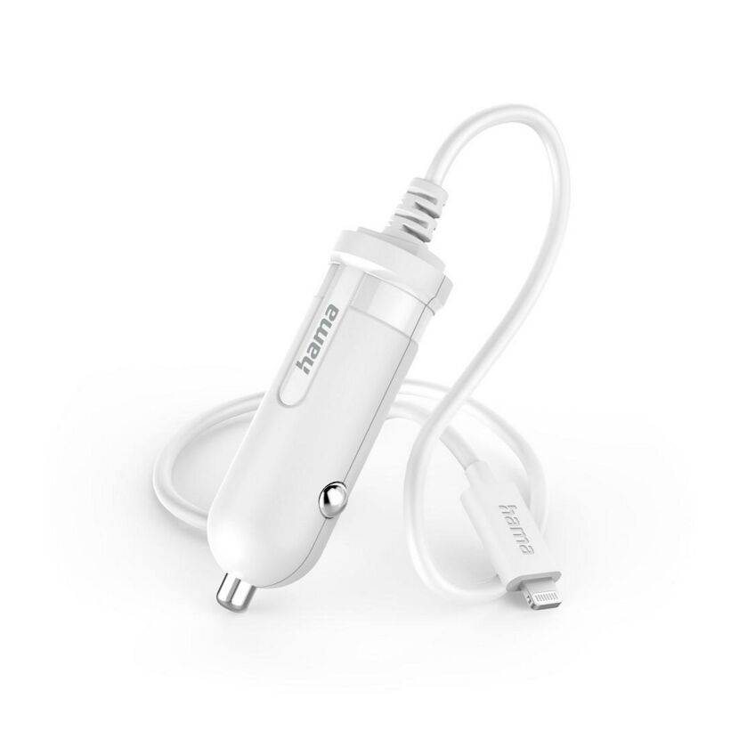 Hama KFZ-Ladegerät mit Lightning-Kabel, weiß