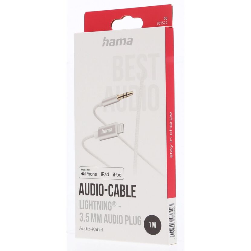 Hama Audiokabel Lightning auf 3,5 mm Klinke