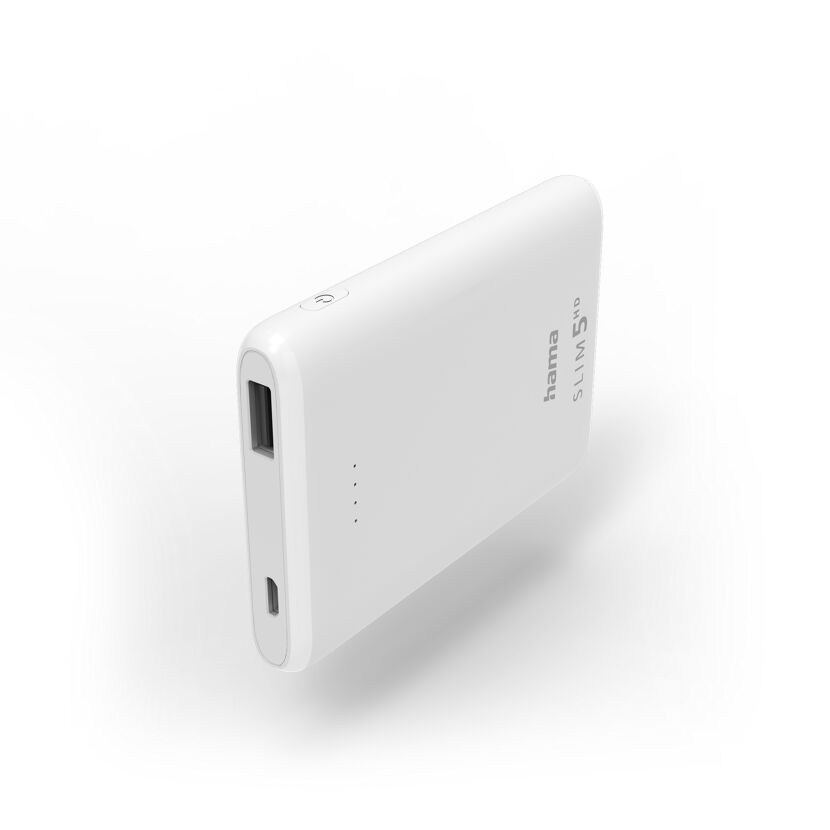 Weißer Hama Slim 5 HD Power Pack
