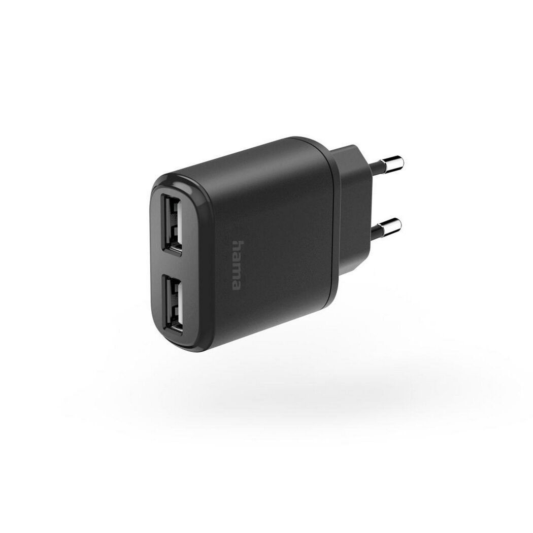Ladegerät schwarz 2 x USB-A 12 W