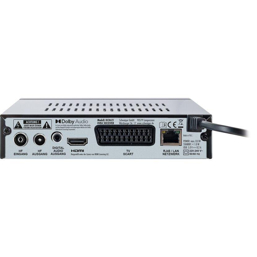 Full HD Kabelreceiver 'DCR621' schwarz