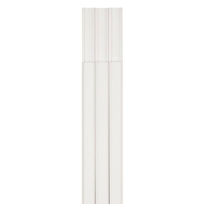 Kabelkanal weiß selbstklebend eckig 100 x 2,1 x 1 cm, 3 Stück