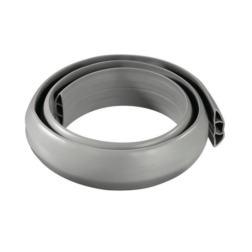 Kabelkanal grau flexibel selbstklebend halbrund, 180 x 6 x 1 cm