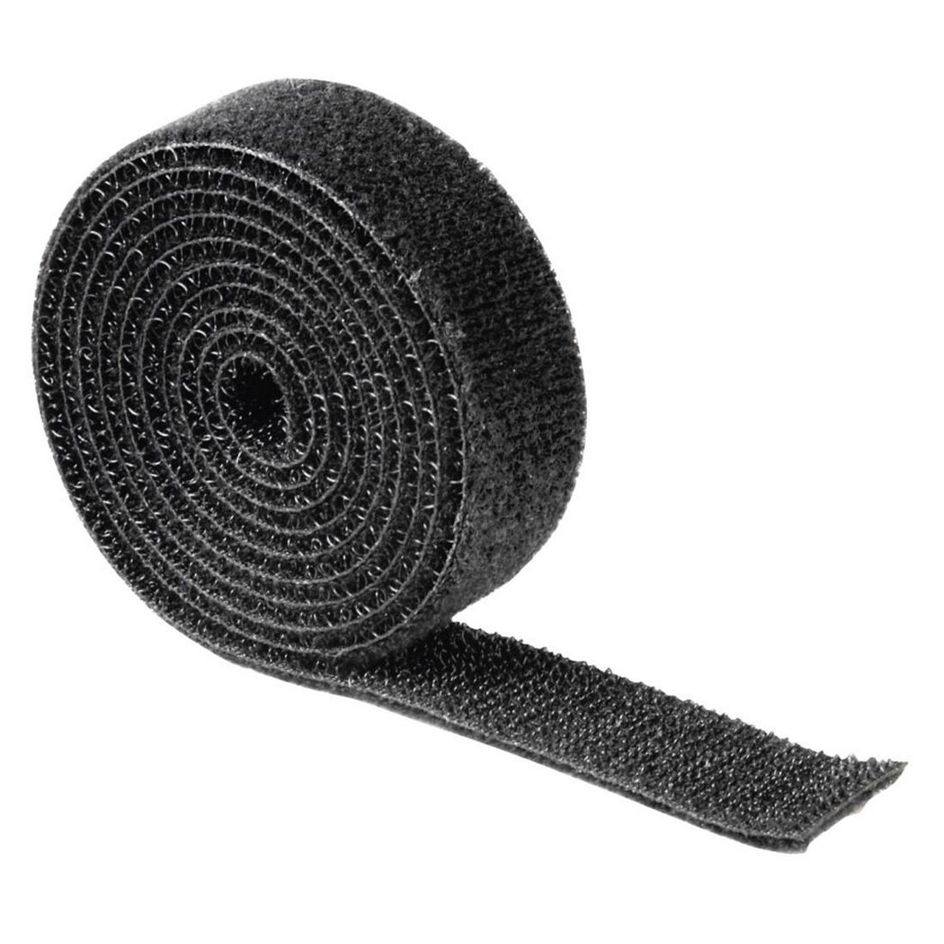 Klettband beidseitig schwarz 19 x 1000 mm