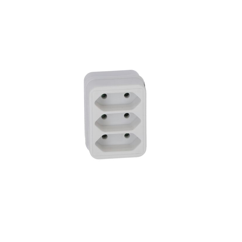 Euro-Übergangsstecker weiß 3fach
