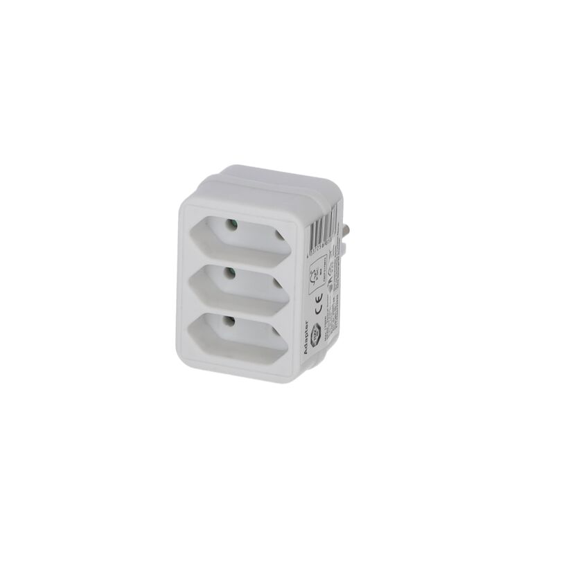 Euro-Übergangsstecker weiß 3fach