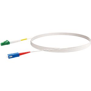 Glasfaserkabel LC/APC-zu-LC/UPC weiß 5 m